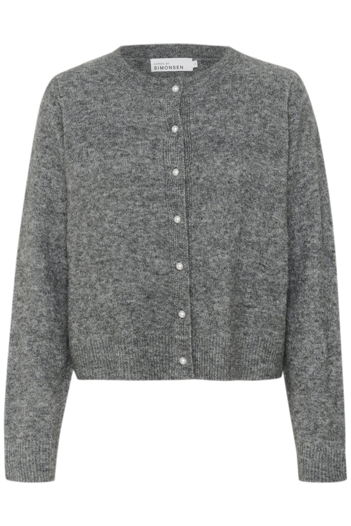 KBNoabelle Plain Cardigan Opal Gray Melange - 10105345