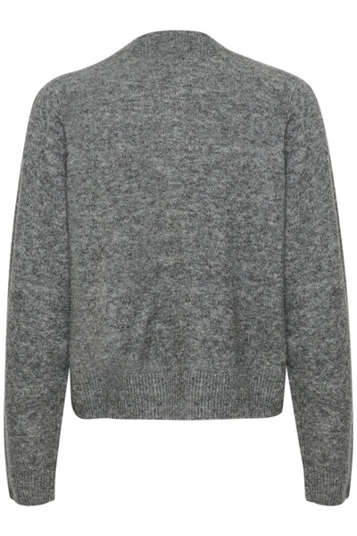 KBNoabelle Plain Cardigan Opal Gray Melange - 10105345 Thumbnail