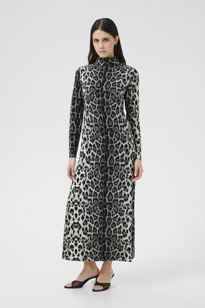 KBPavie Kiri Dress Animal Grey Print - 10105473 Thumbnail
