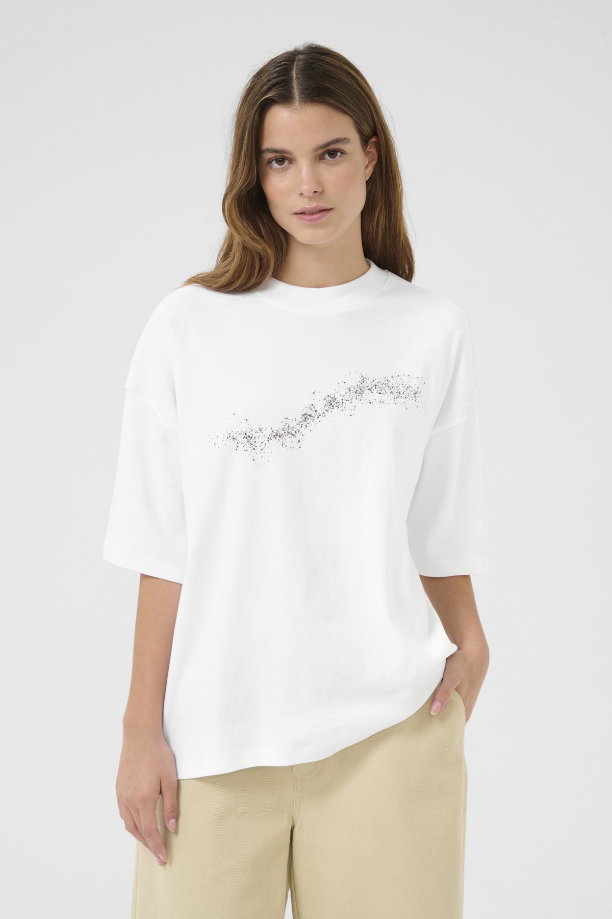 KBVigdis Tee Vigdis-tryck - bright white - 10105507
