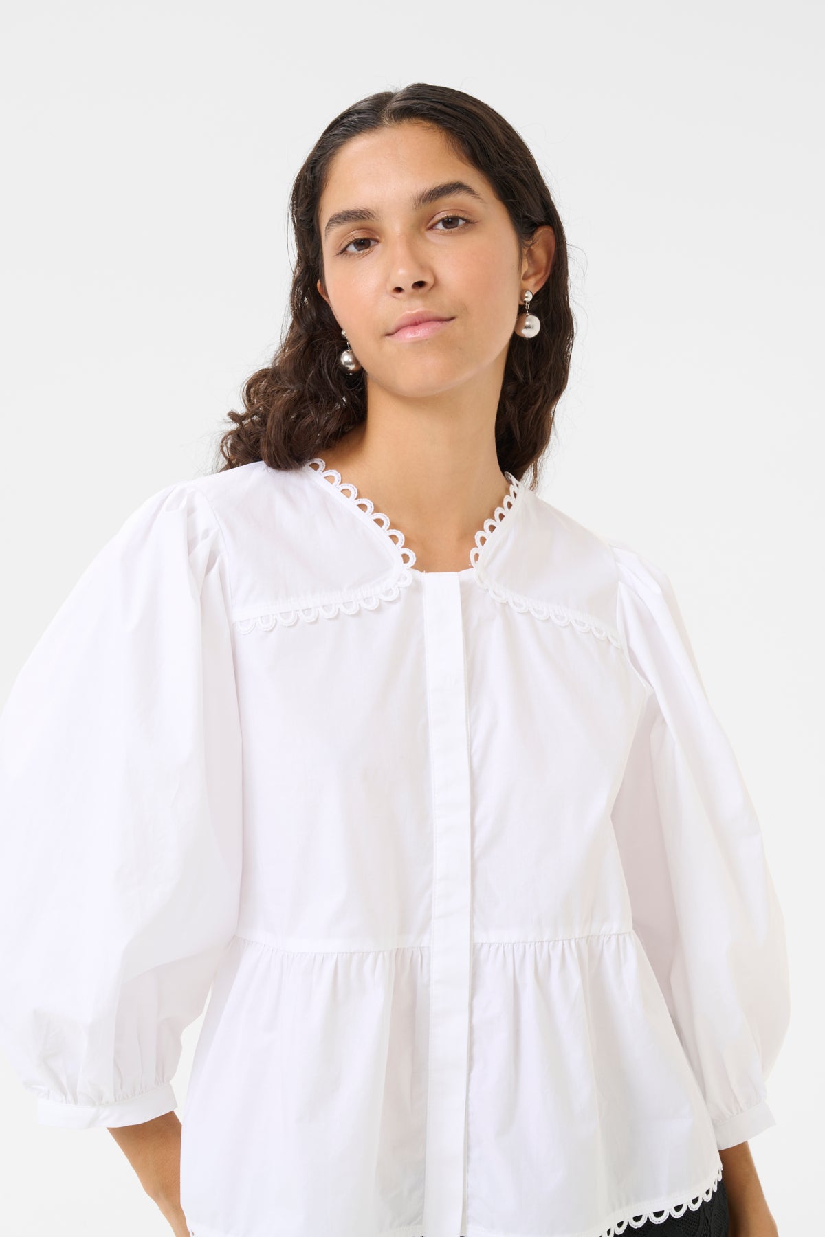KBAnnabelle Nette Blouse Bright White - 10105537