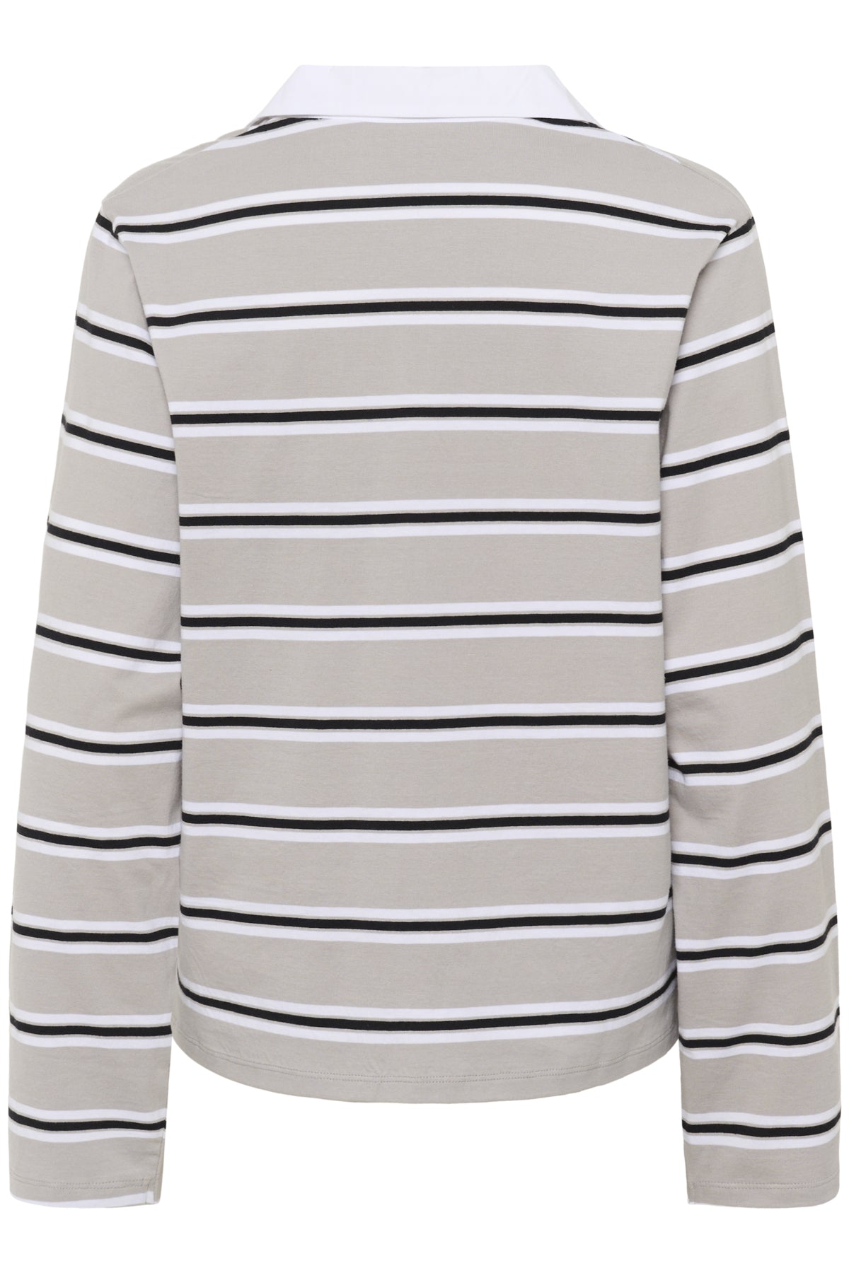 KBZuelma Striped Polo LS Zuelma stripe Drizzle grey - 10105564