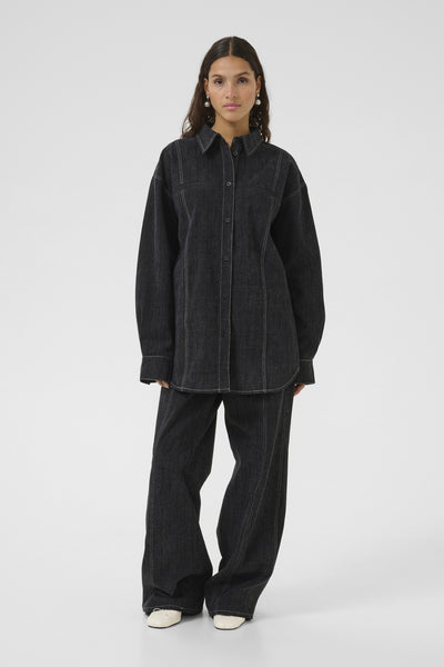 KBBeverly Denimskjorta Mörkgrå Denim - 10105566 Thumbnail