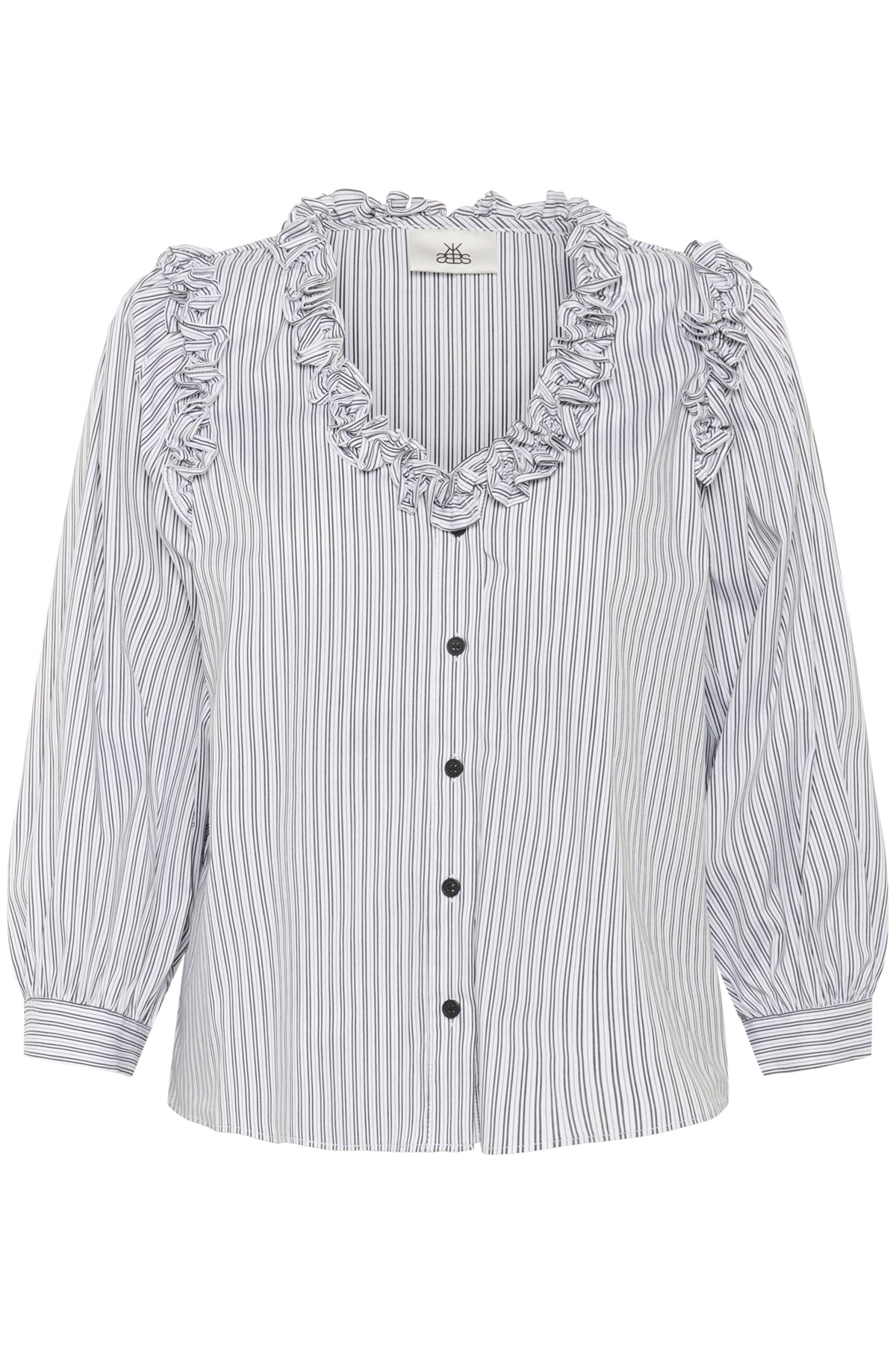 KBBeatrice Blus Vit randig - 10105647