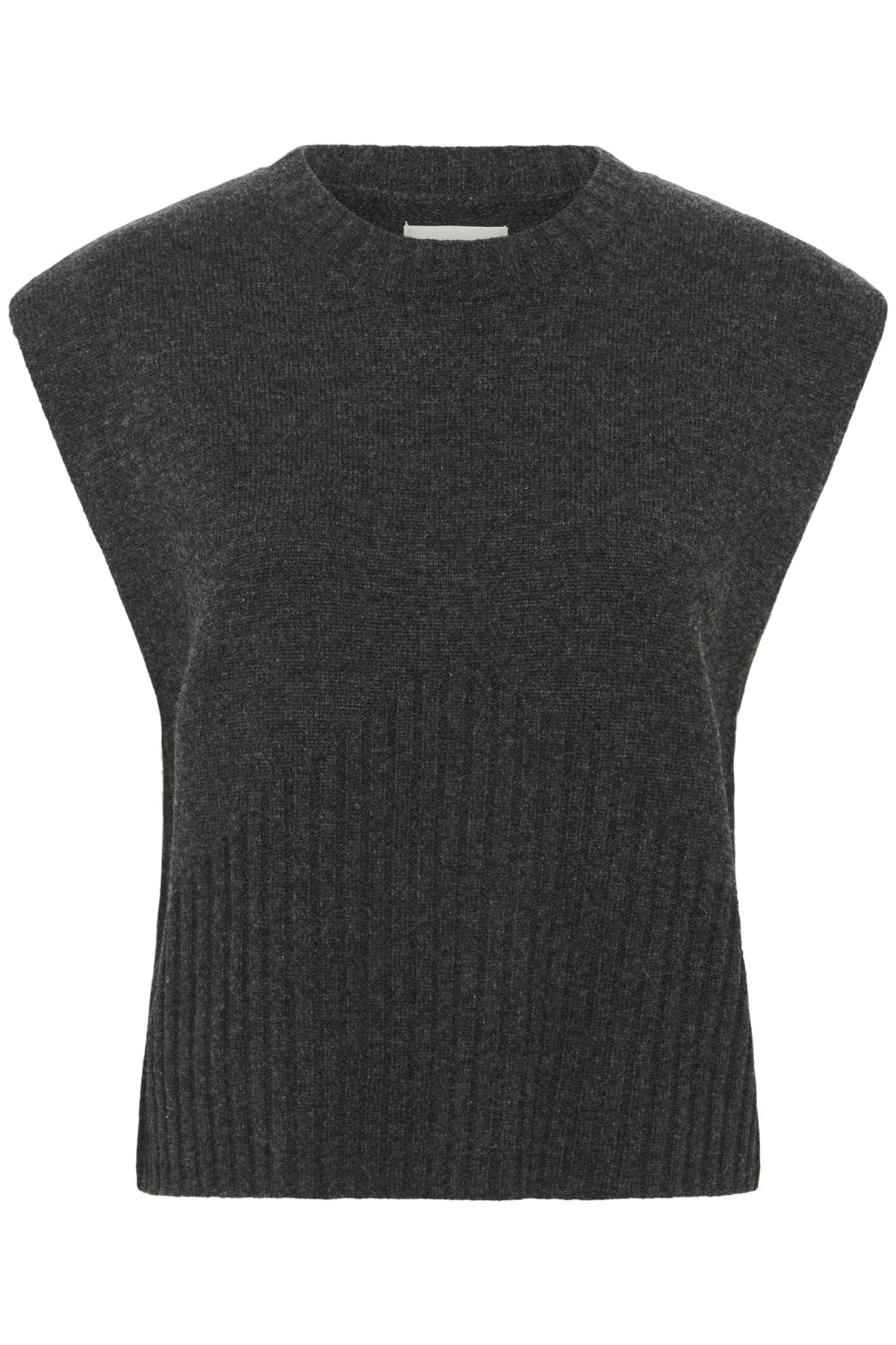 KBBerenice Waistcoat Mörkgrå Melerad - 10105676
