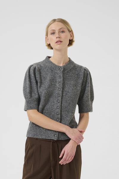KBBrona Noabelle Cardigan Medium Grey Melange - 10105684 Thumbnail