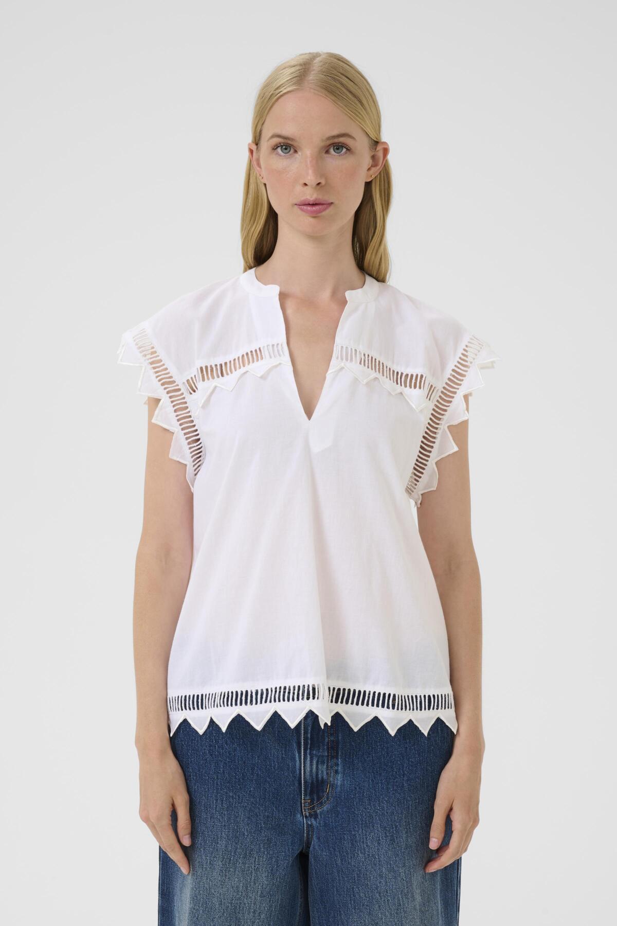 KBOmmi Skjorta Topp Bright White - 10105687