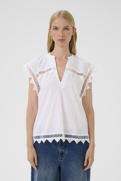 KBOmmi Skjorta Topp Bright White - 10105687 Thumbnail