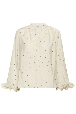 KBCaroline Blus Caroline Print Egret - 108863 - 10105719