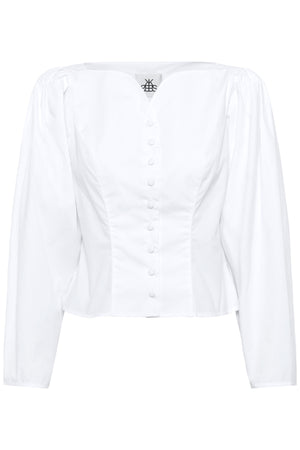 KBClaudia LS Skjorta Bright White - 110601 - 10105752