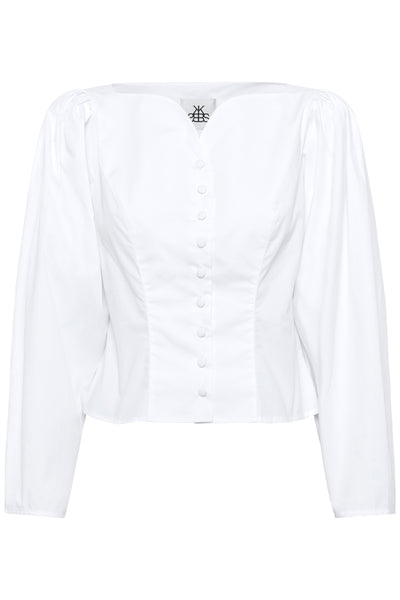 KBClaudia LS Skjorta Bright White - 110601 - 10105752 Thumbnail