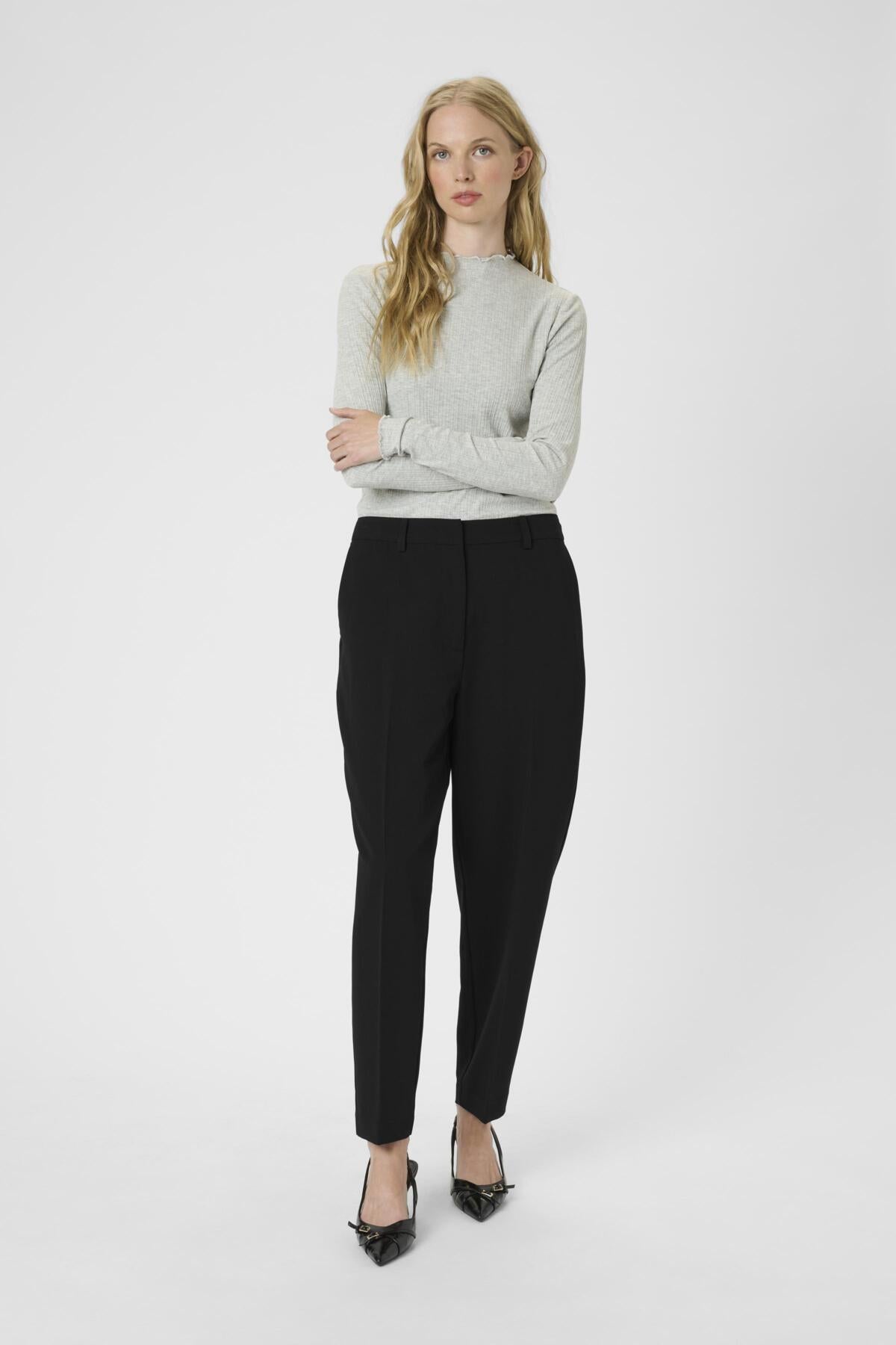 KBRo Solid Milano Carrot Pants Meteorite - 194008 - 10105813