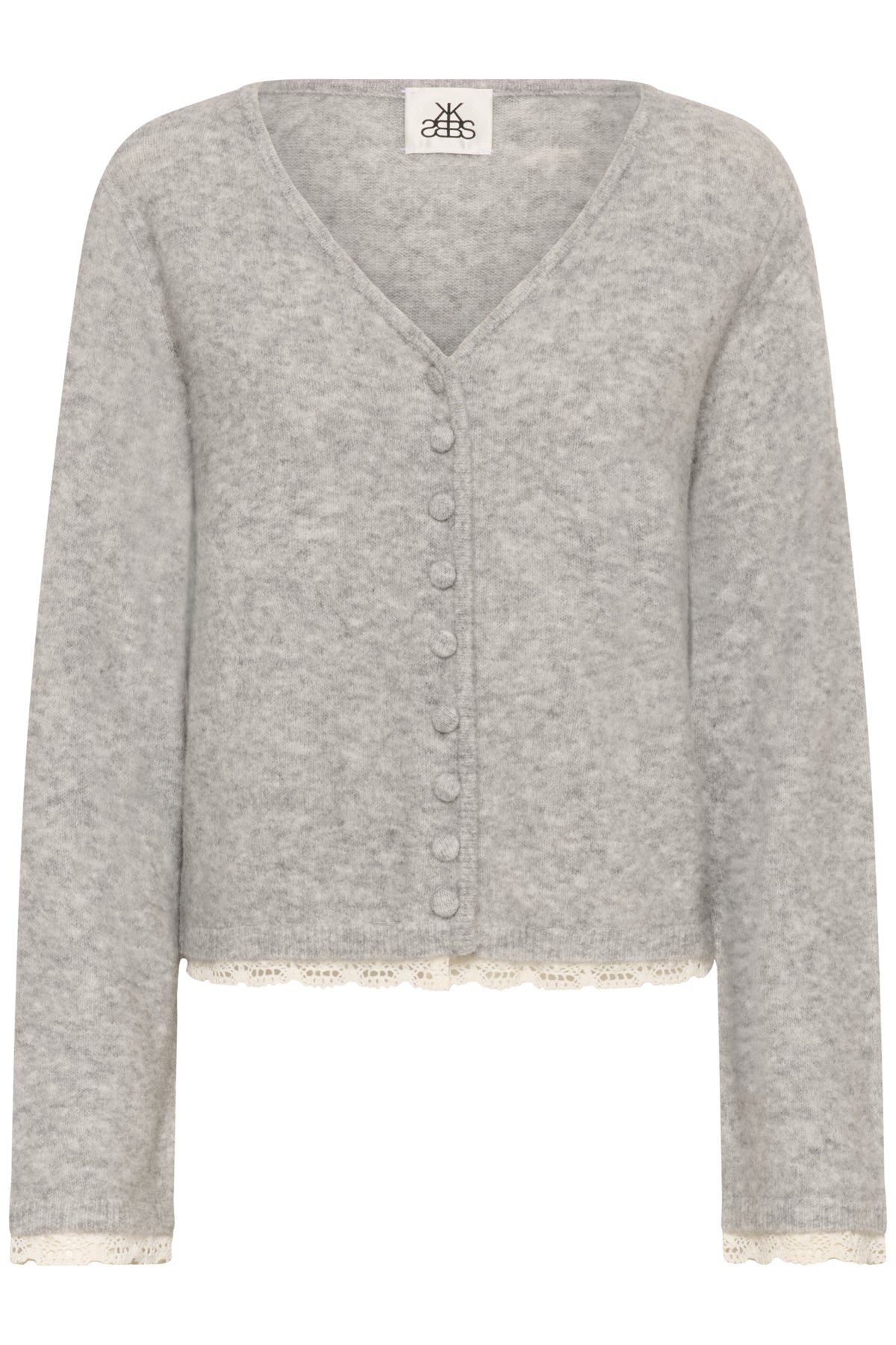 KBEris Cardigan Gråmelerad - 105059 - 10105831