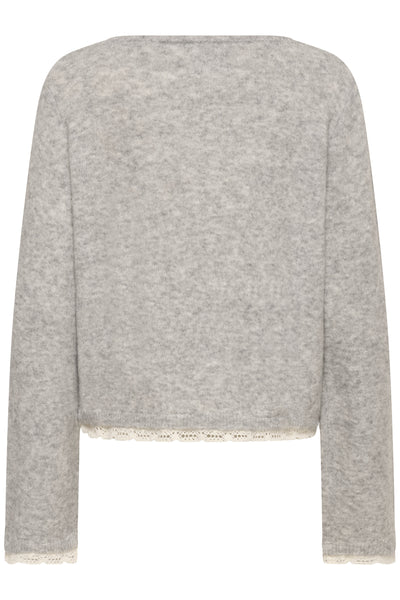 KBEris Cardigan Gråmelerad - 105059 - 10105831 Thumbnail