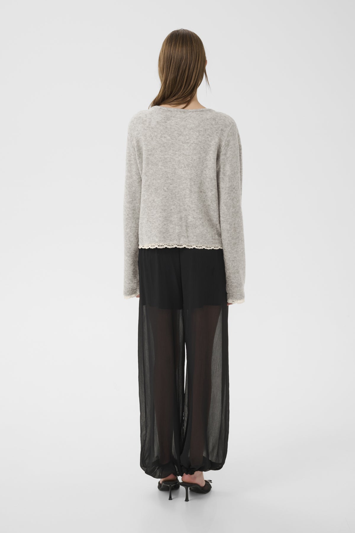 KBEris Cardigan Gråmelerad - 105059 - 10105831