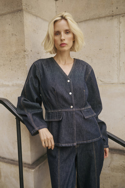 KBEvette Blazer Dark Blue Denim - 103368 - 10105840 Thumbnail
