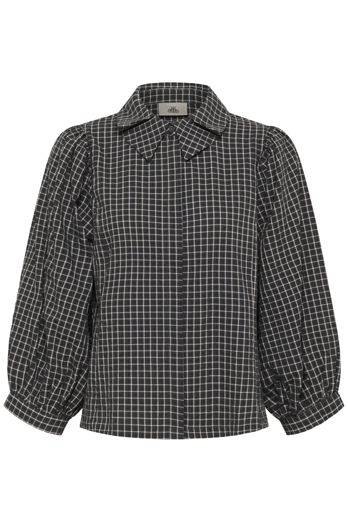 KBEllen Frosty Blouse Mörkgrå Rutig - 109174 - 10105850
