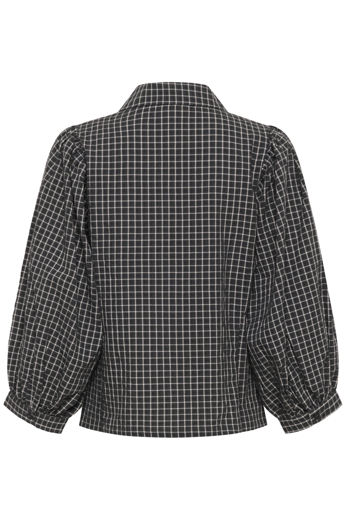 KBEllen Frosty Blouse Mörkgrå Rutig - 109174 - 10105850