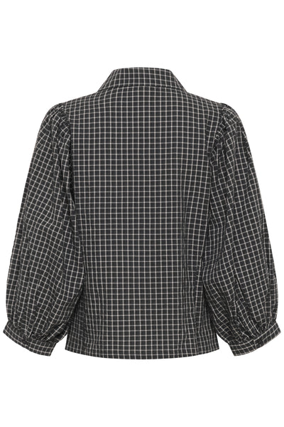 KBEllen Frosty Blouse Mörkgrå Rutig - 109174 - 10105850 Thumbnail
