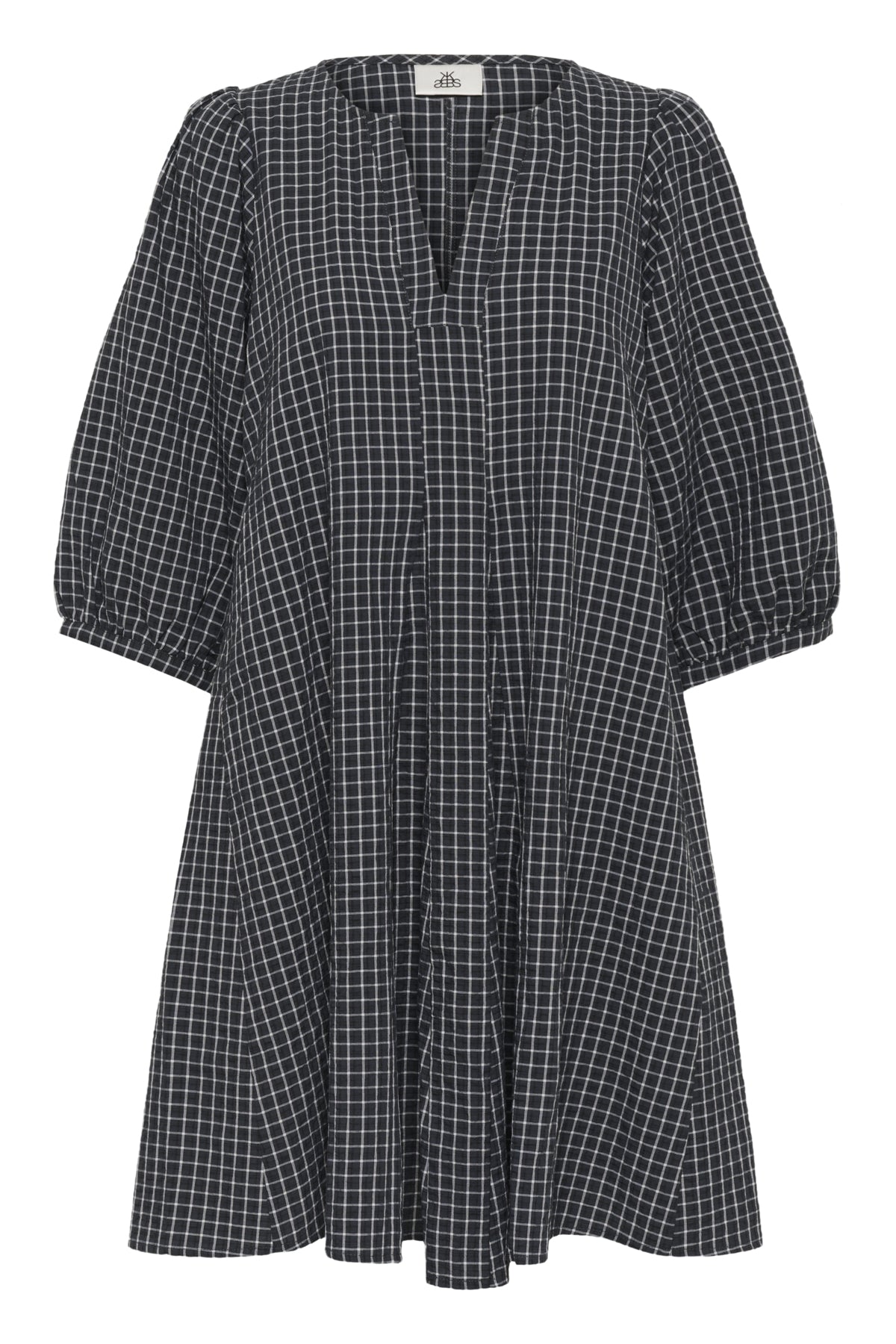 KBEllen Indie Dress Dark Grey Check - 103042 - 10105851