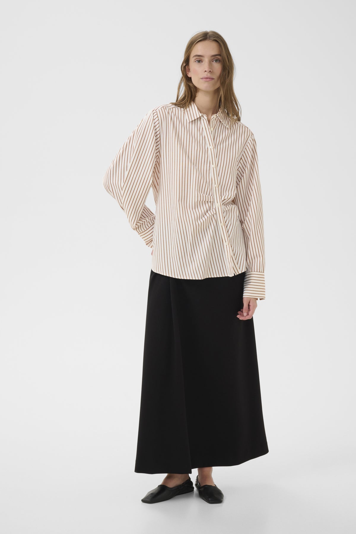 KBElmira Skjorta Cinnamon Stripe - 109217 - 10105867