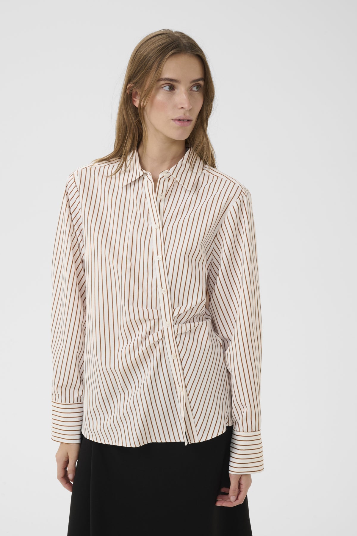 KBElmira Skjorta Cinnamon Stripe - 109217 - 10105867