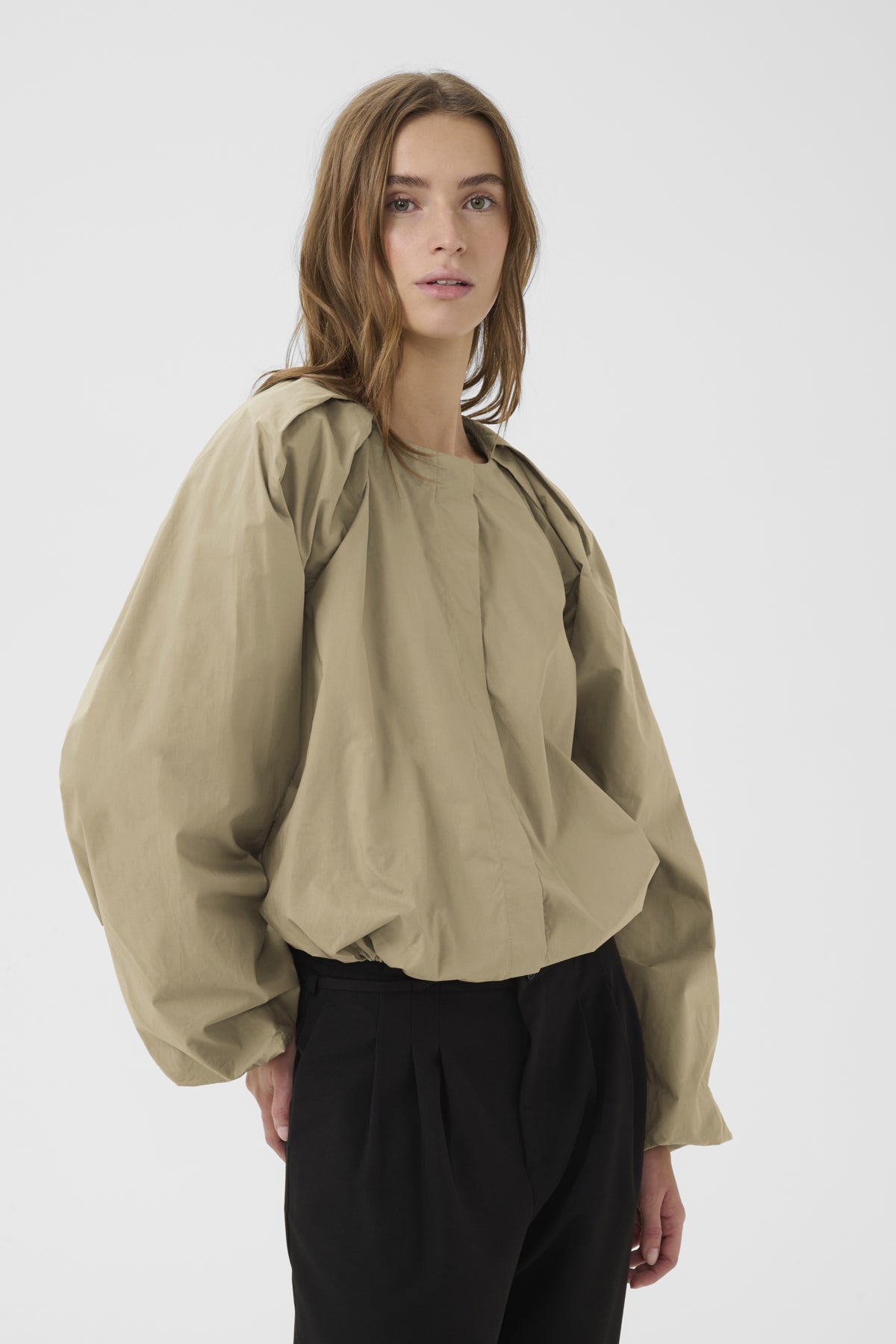 KBEnya Balloon Blouse Weathered Teak - 171112 - 10105891