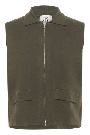 KBElvina Waistcoat Deep Lichen Green - 180312 - 10105895
