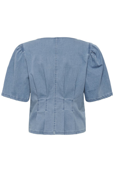 KBFrancie Blus Ljusblå Denim - 100129 - 10105957 Thumbnail