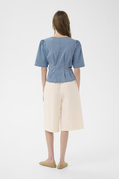 KBFrancie Blus Ljusblå Denim - 100129 - 10105957 Thumbnail