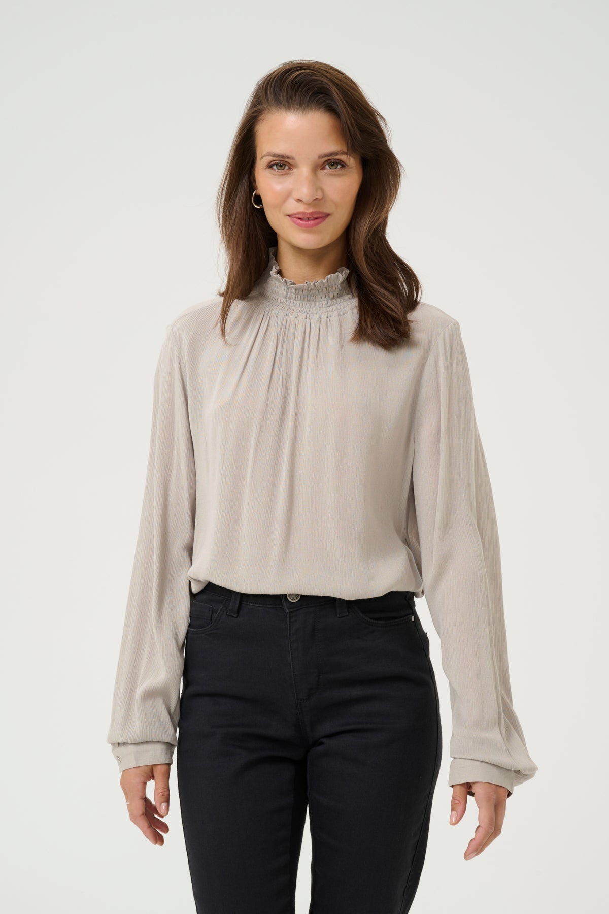 Trine Blouse Elephant Skin - 10500950