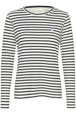 Liddy T-shirt Chalk/Black-Windsurfer Heart