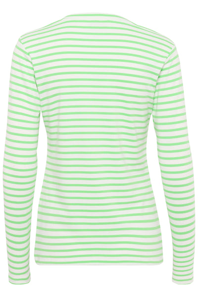 Liddy T-shirt kritvit/grön – grått hjärta Thumbnail