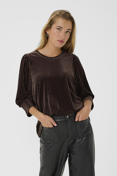 KAcaca Blus 10503887 Black Coffee Thumbnail