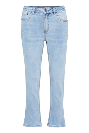 KAsinem Jeans Cropped Ljusblå Tvättad Denim - 10506133