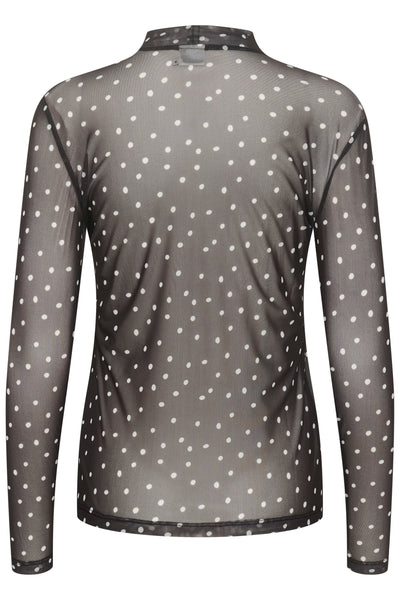 KAjohanne LS T-Shirt Black/White Dot - 10507815 Thumbnail