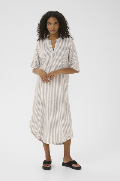 KAmilia Kaftan Dress Chalk/Fudge Stripe - 10508312 Thumbnail