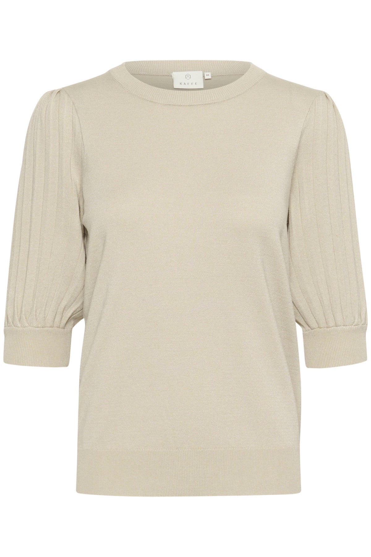 KAlone Stickad Pullover 1/2 Ärm Feather Gray Melange