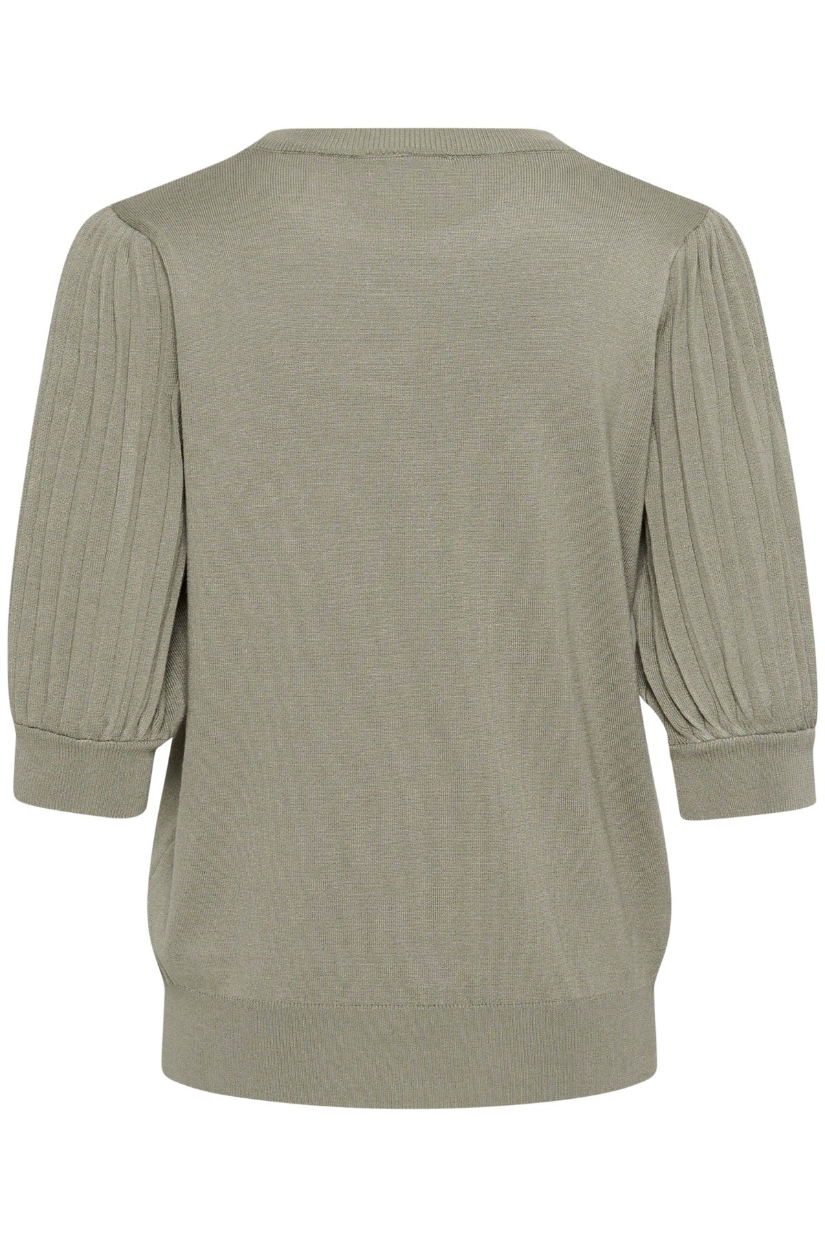 KAlone Stickad Pullover 1/2 Ärm Vetiver - 10508368