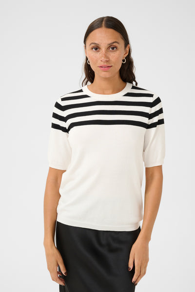 KAlizza Striped Knit Chalk/Black Half Stripe - 10508410 Thumbnail