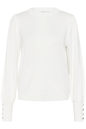 KAlizza Round Neck Knit Pullover Chalk - 10508681