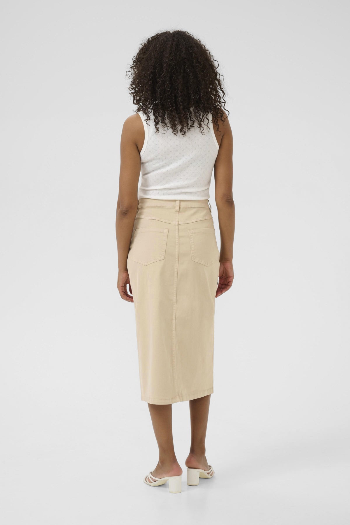 KAzelina Lång Jeanskjol Feather Gray - 10508734