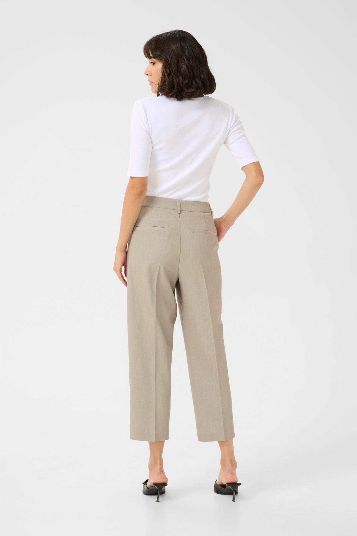 KAsakura Cropped Zipper pants Elephant Skin - 10508781
