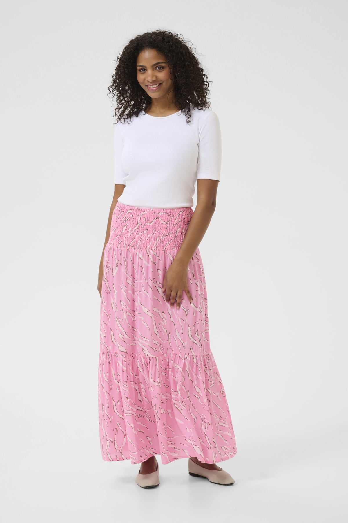 KAmaxi Smock Skirt Prism Pink W. Cradle Pink AOP - 10508816