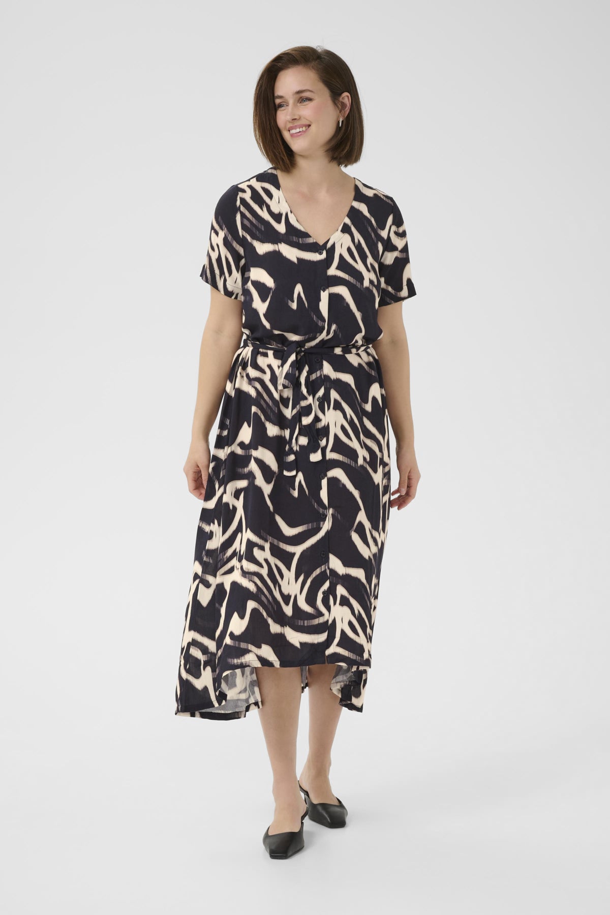 KAbeathe Klänning Black/Nature Organic Lines - 10508894