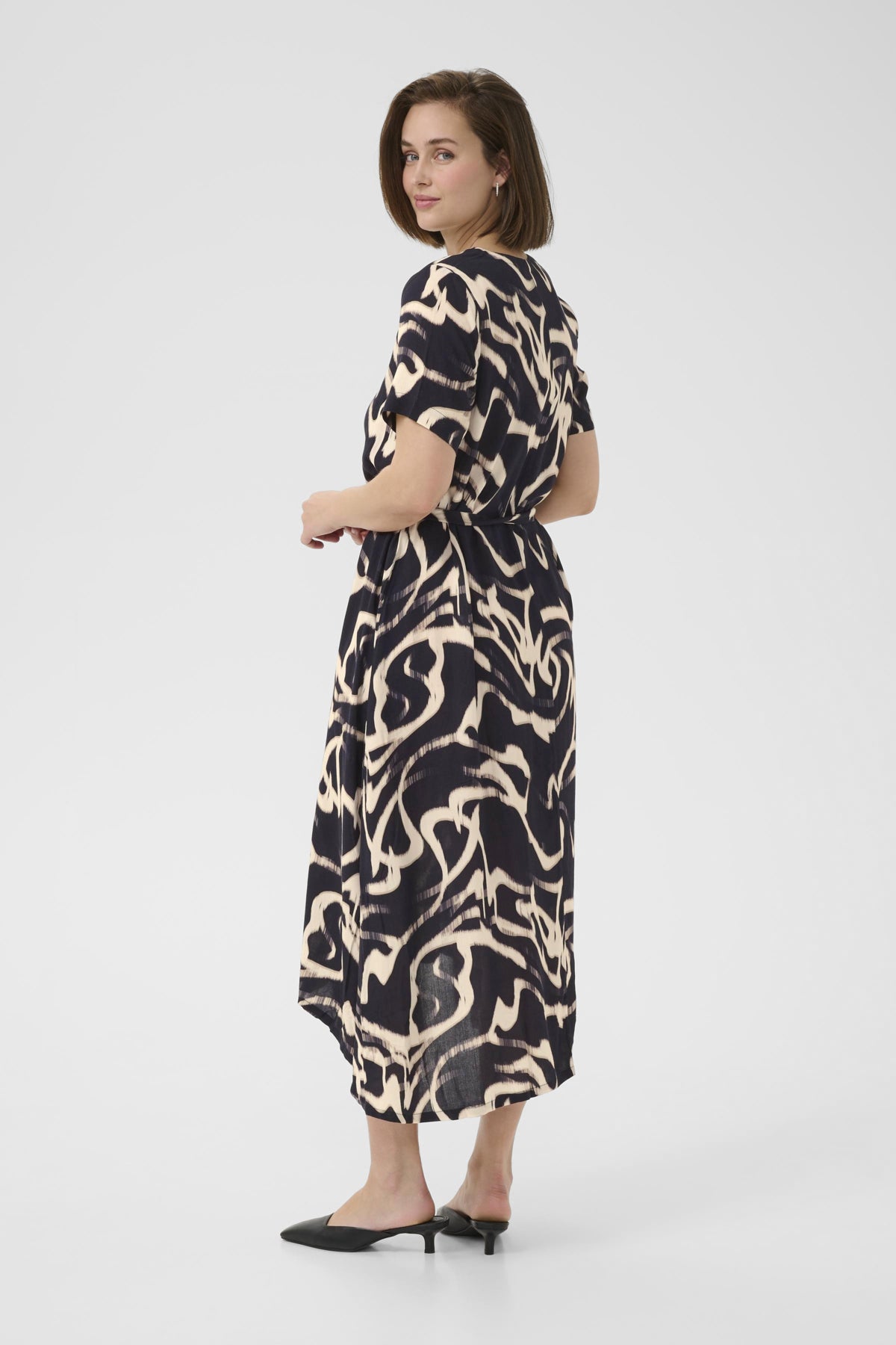 KAbeathe Klänning Black/Nature Organic Lines - 10508894