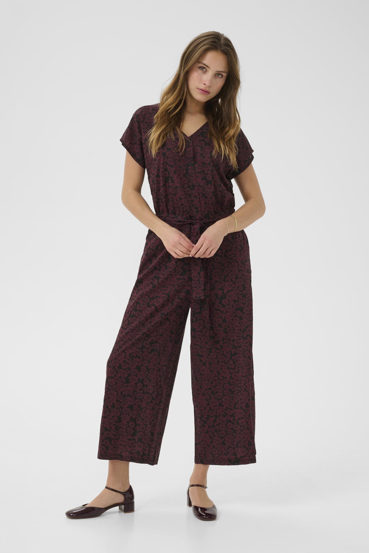 KAbeathe Jumpsuit Fudge/Black Flower Print - 10508898