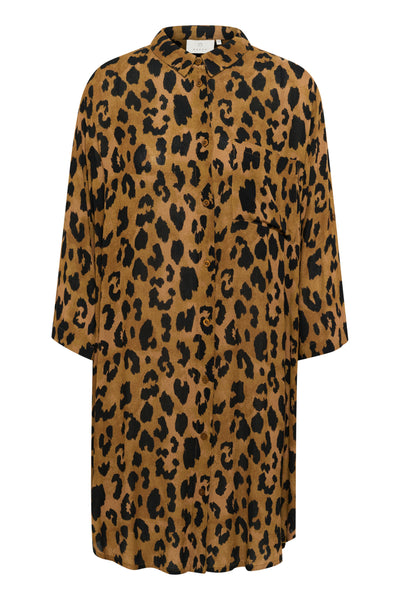 KAjessi Amber Skjorta Brun Leopardmönster - 10508937 Thumbnail