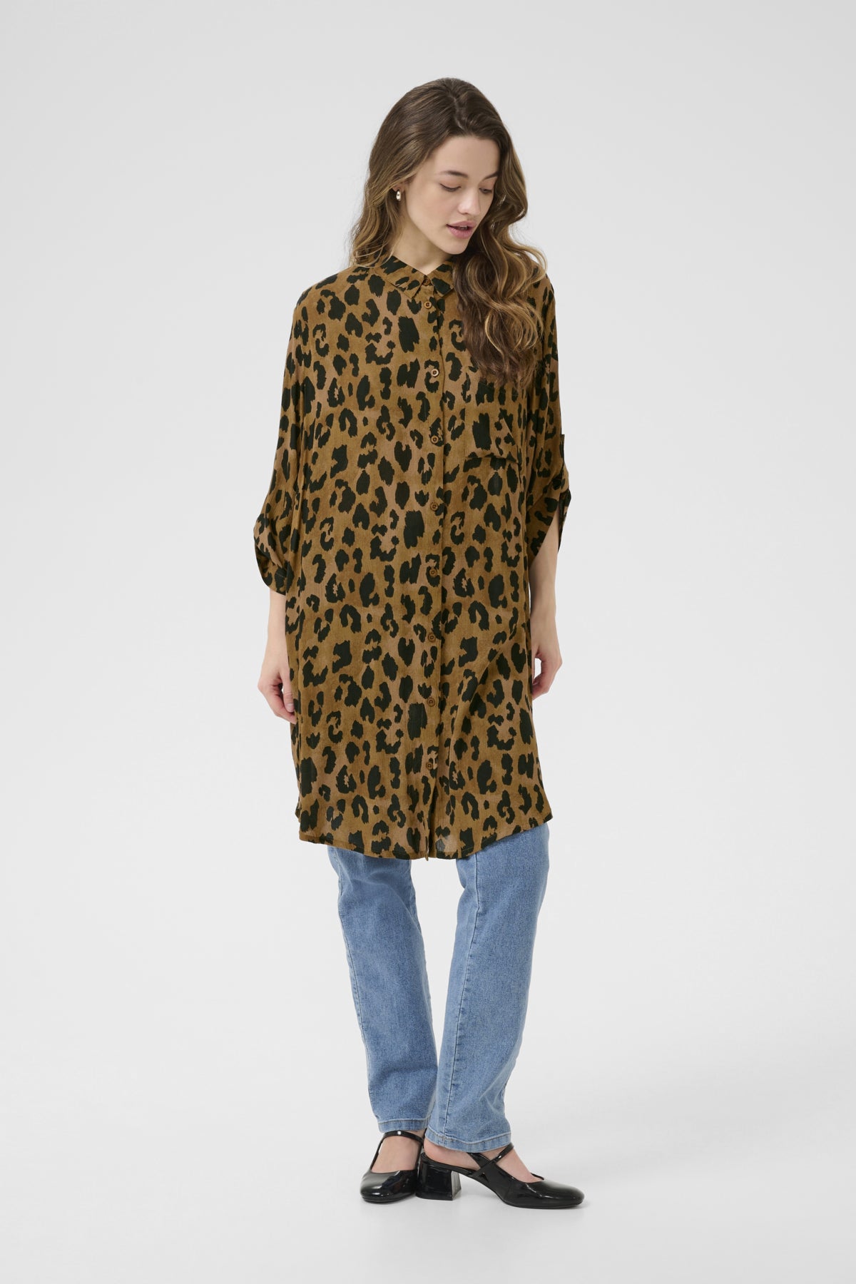 KAjessi Amber Skjorta Brun Leopardmönster - 10508937