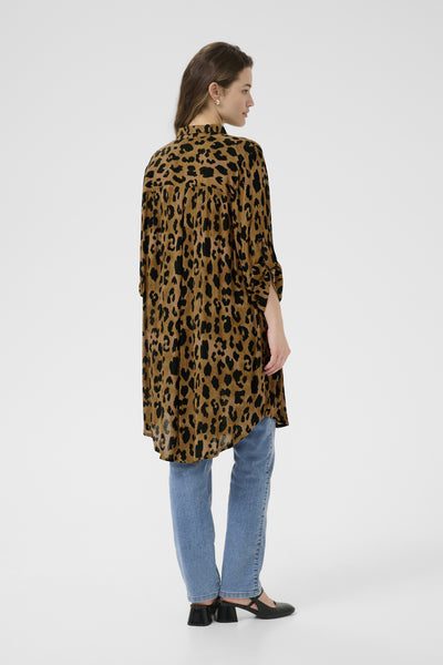 KAjessi Amber Skjorta Brun Leopardmönster - 10508937 Thumbnail